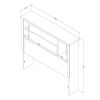 Twin size Scandinavian Style Bookcase Headboard in White Wood Finish