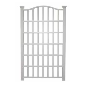 Large 8-Ft x 4.5-Ft Outdoor White Vinyl Garden Trellis