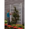 Large 8-Ft x 4.5-Ft Outdoor White Vinyl Garden Trellis