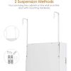 Wall or Door Mounted Jewelry Organizer Full Length Mirror in White