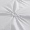 King Size Pleated Hypoallergenic Microfiber Reversible Comforter Set in White