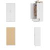 Modern Armoire with Storage Drawer in White Wood Finish