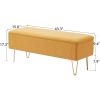 Yellow Sherpa Upholstered End of Bed Storage Bench