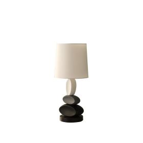 19" Coastal Como Modern Stacked Tablets Table Lamp