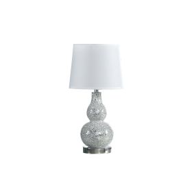 19.5" Table Lamp with a White/Clear/Ivory Chrome finish