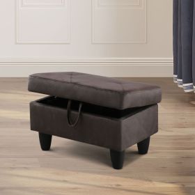 Espresso Flannel Ottoman
