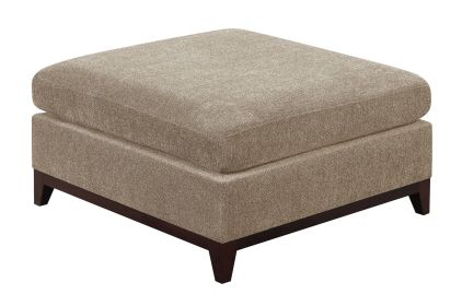 Modular Living Room Camel Chenille Fabric Ottoman