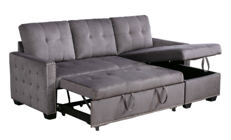 Reversible Sectional Storage Sleeper Sofa Bed With Storage