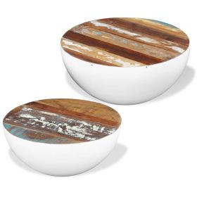 Two Piece Bowl Shaped Coffee Table Set