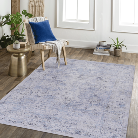9x12 Low-Pile, Non-Slip Area Rug for Living Room