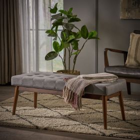Tufted, Buttoned, Mid Century Ottoman