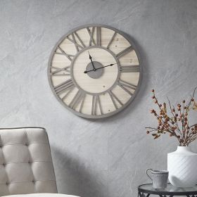 The Madison Park Mason 23.6" Wood Wall Clock
