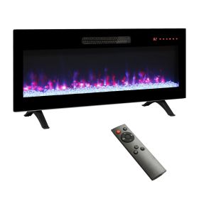 36 inch wall mounted electric fireplace with remote and multi color flame