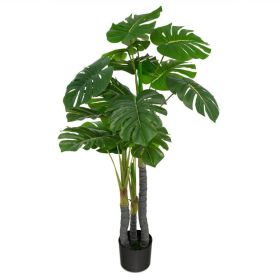 4 Feet Artificial Monstera Palm Tree Fake Plant