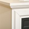 31 inch White Electric Fireplace Heater Dimmable Flame Effect and Mantel