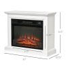 31 inch White Electric Fireplace Heater Dimmable Flame Effect and Mantel