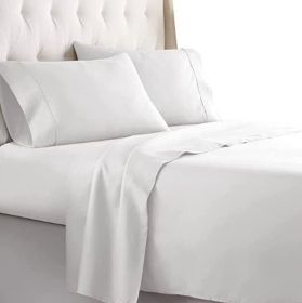 Twin Size Sheets Set - Bedding Sheets & Pillowcases w/ 16 inch Deep Pockets (Color: White, Piece Type: 3 Piece 1800 Series Twin)