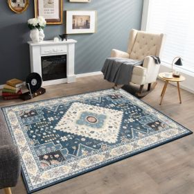 Faux Wool Fabric Area Rug (size: S)