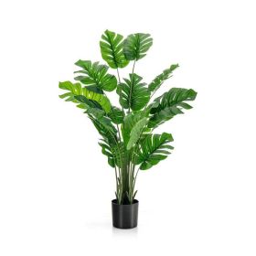 5 Feet Artificial Tree Faux Monstera Deliciosa Plant (quantity: 1)