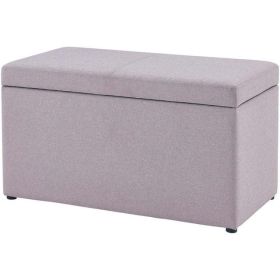 30-inch Hinged Storage Ottoman (Color: Sand)